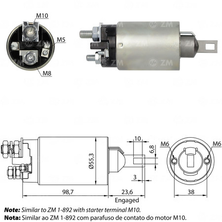 AUTOMATICO COMPATÍVEL MITSUBISHI F250/F350 - LONGO ZM892