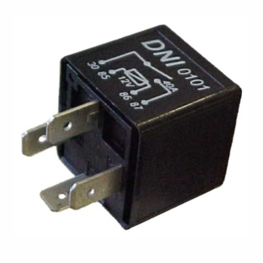 RELE AUXILIAR COMPATÍVEL 12V 40A 4T INVERTIDO S/SUPORTE DNI0101