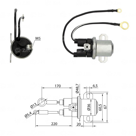 AUTOMATICO AUXILIAR COMPATÍVEL DELCO 38MT 12V - C/CABOS ZM1407