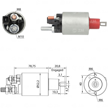 AUTOMATICO PRESTOLITE COMPATÍVEL M93R CARGO/F4000 - C/PLUG ZM1482