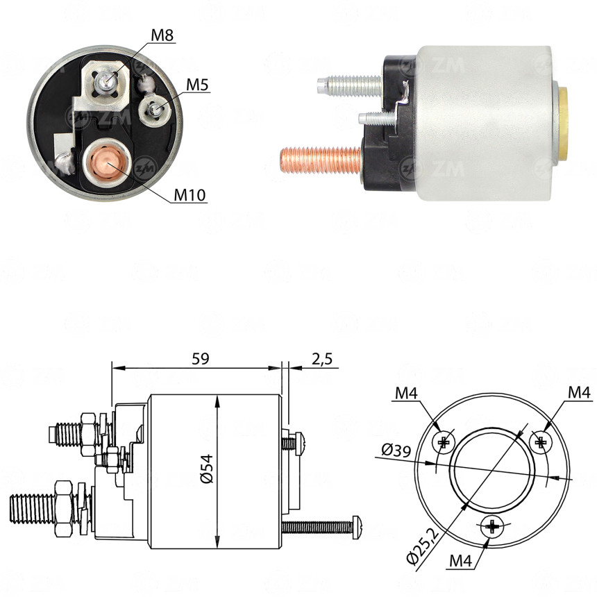 AUTOMATICO COMPATÍVEL ISKRA-PEQ LINHA LEVE KHD/DEUTZ/VOLVO ZM1579