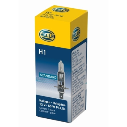 LÂMPADA H1 12V 55W IODO - LUZ ALTA HELLA HEH1