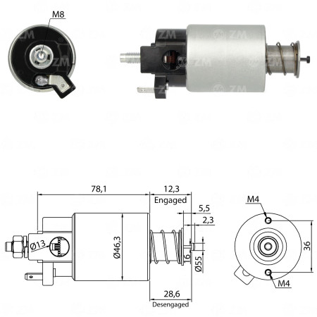 AUTOMATICO COMPATÍVEL DENSO CHRYSLER/JEEP/DODGE RAM *MOD-CONEXAO INTERNA ZM1665