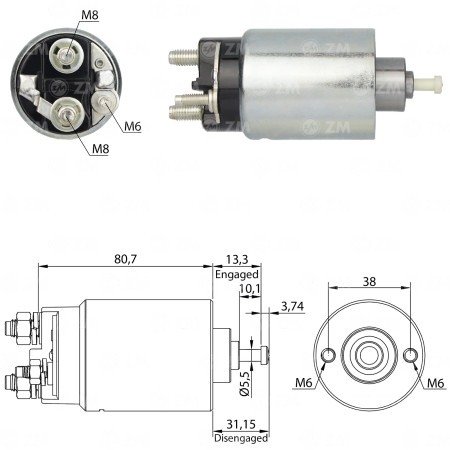 AUTOMATICO COMPATÍVEL MOTORCRAFT FIESTA/RANGER ZM1761