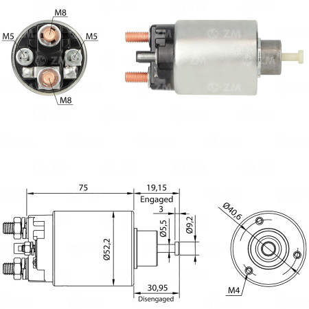 AUTOMATICO COMPATÍVEL DELCO PG260 VOLVO PENTA *C/RETORNO - PISTAO FIXO ZM1860