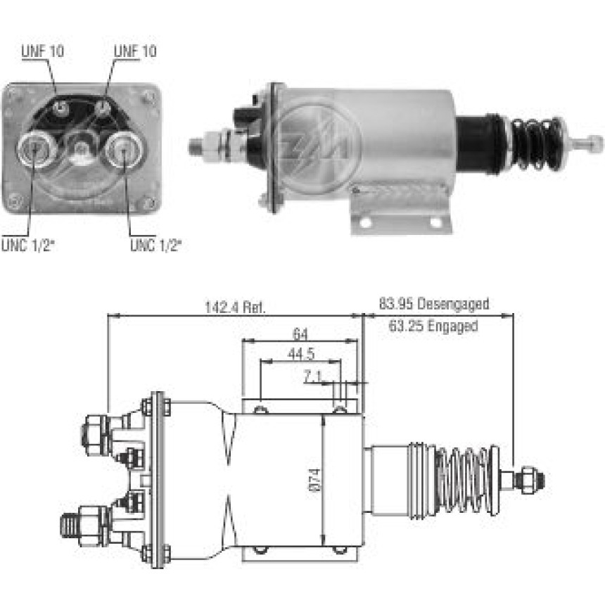 AUTOMATICO COMPATÍVEL DELCO 50MT 24V SAPAO - PISTAO FIXO ZM1950