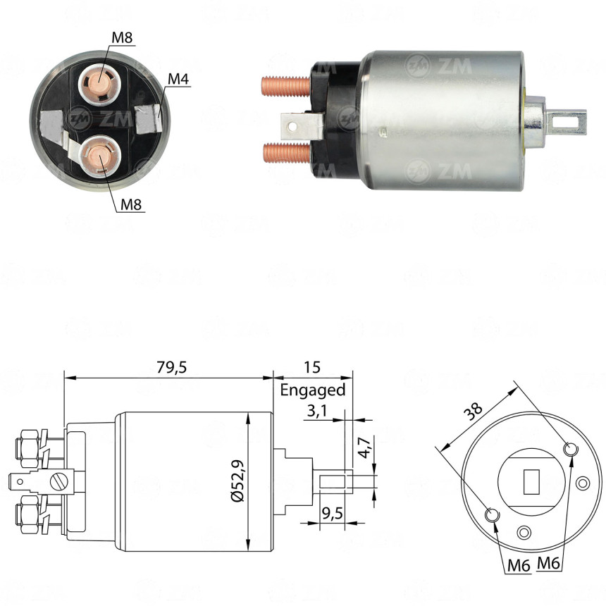 AUTOMATICO COMPATÍVEL HITACHI 12V NISSAN ZM1981