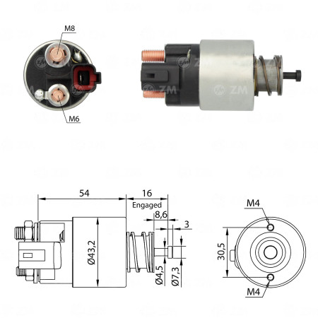 AUTOMATICO MINI COMPATÍVEL VALEO/DELCO HYUNDAI/KIA ZM2391