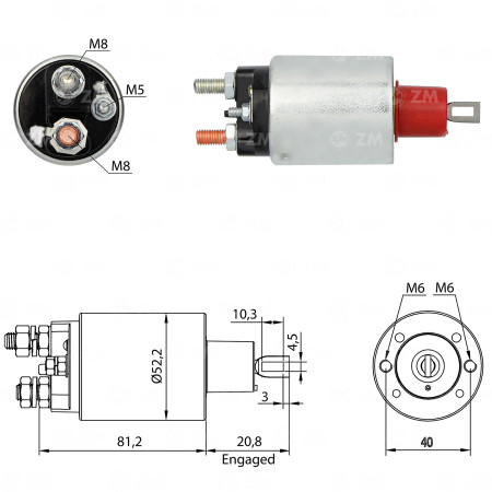 AUTOMATICO COMPATÍVEL PRESTOLITE M93R FORD/MF/PEUGEOT 504 ZM2485