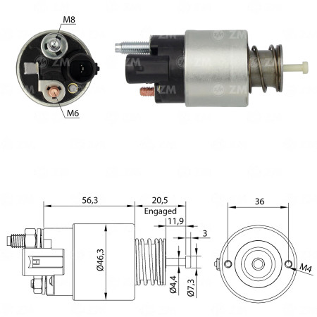 AUTOMATICO COMPATÍVEL MINI DELCO/VALEO CORSA/SPIN/ONIX ZM261