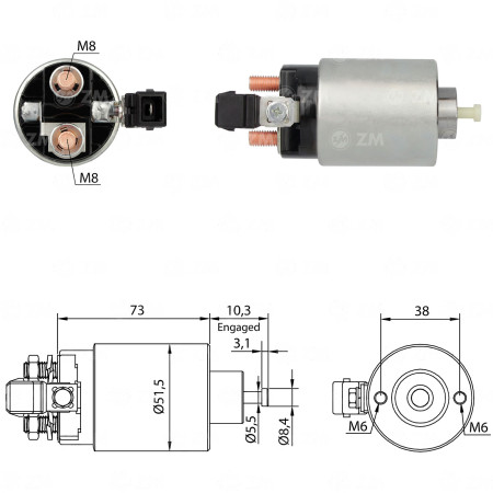 AUTOMATICO COMPATÍVEL MITSUBISHI L200/S10/VOLARE - C/PLUG ZM2695