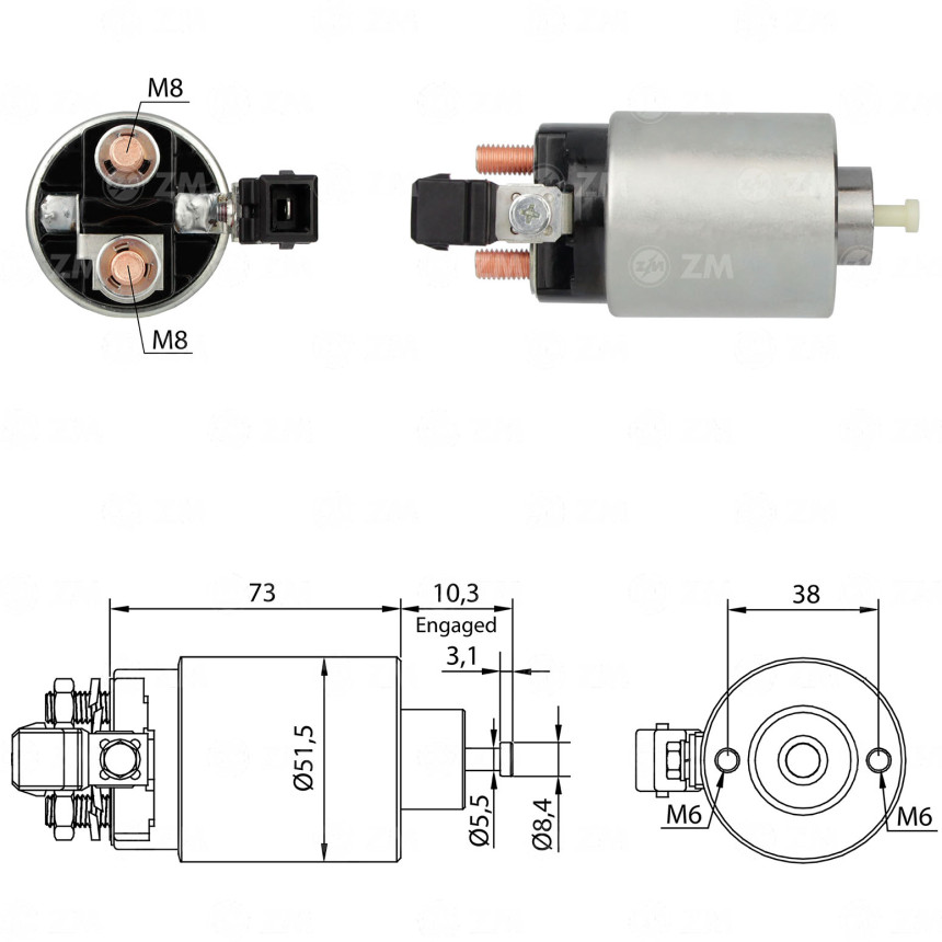 AUTOMATICO COMPATÍVEL MITSUBISHI L200/S10/VOLARE - C/PLUG ZM2695