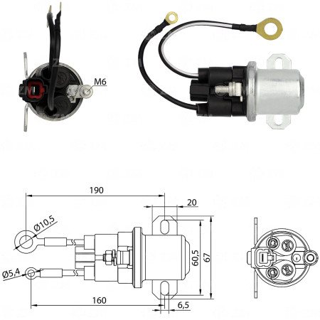 AUTOMATICO AUXILIAR COMPATÍVEL MITSUBISHI 24V VOLVO - C/PLUG ZM3408