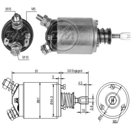 AUTOMATICO BOSCH JD 12V ANTIGO COMPATÍVEL - PISTAO FIXO ZM533