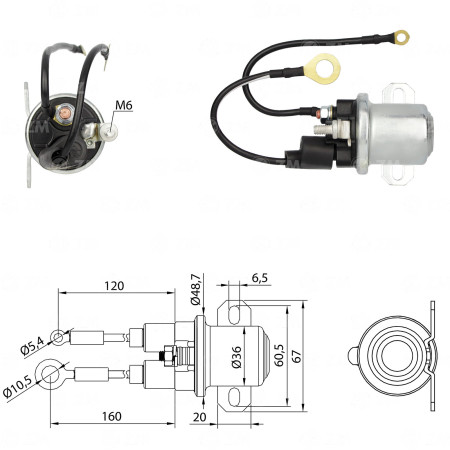 AUTOMATICO AUXILIAR COMPATÍVEL DELCO 28MT/29MT 12V - C/CABOS ZM3407