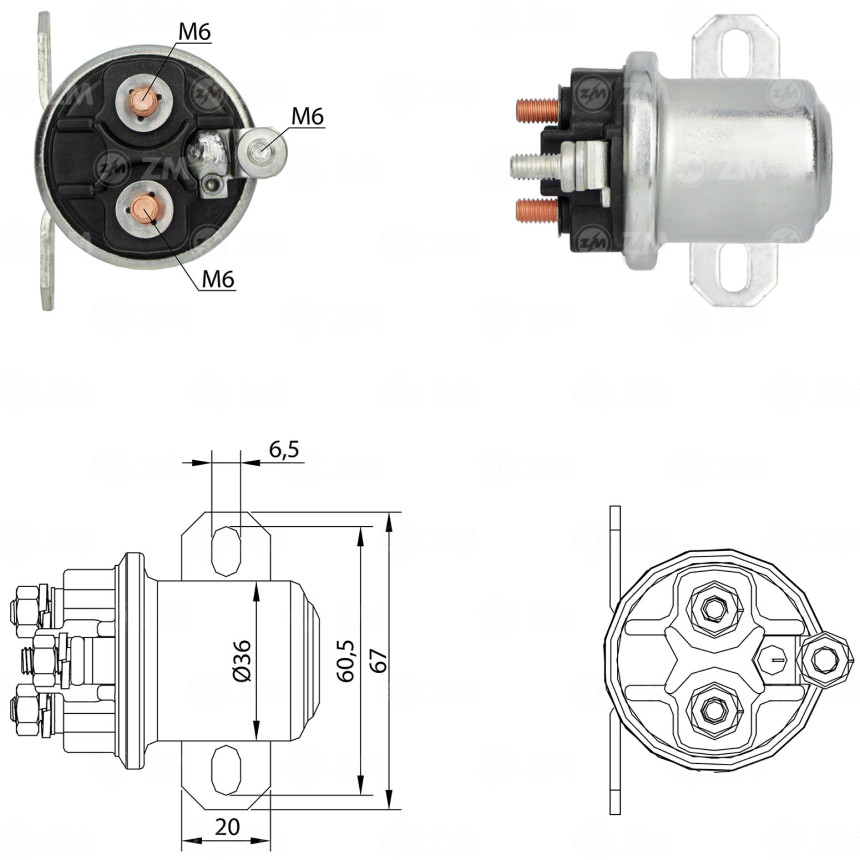 AUTOMATICO AUXILIAR COMPATÍVEL DELCO 29MT 24V - S/CABOS ZM3409