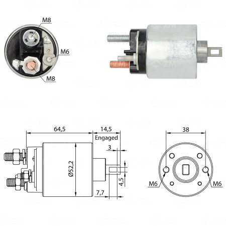 AUTOMATICO COMPATÍVEL LUCAS M74 CORSA/FIESTA ZM3484