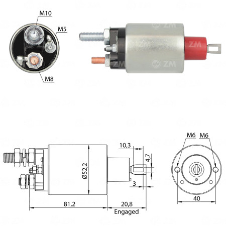 AUTOMATICO COMPATÍVEL PRESTOLITE M100R 24V CUMMINS/MWM ZM3485