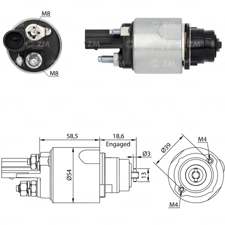 AUTOMATICO COMPATÍVEL VALEO AMAROK - C/RESSALTO C/PISTAO ZM3498