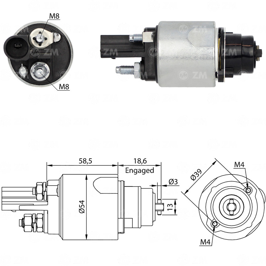 AUTOMATICO COMPATÍVEL VALEO AMAROK - C/RESSALTO C/PISTAO ZM3498