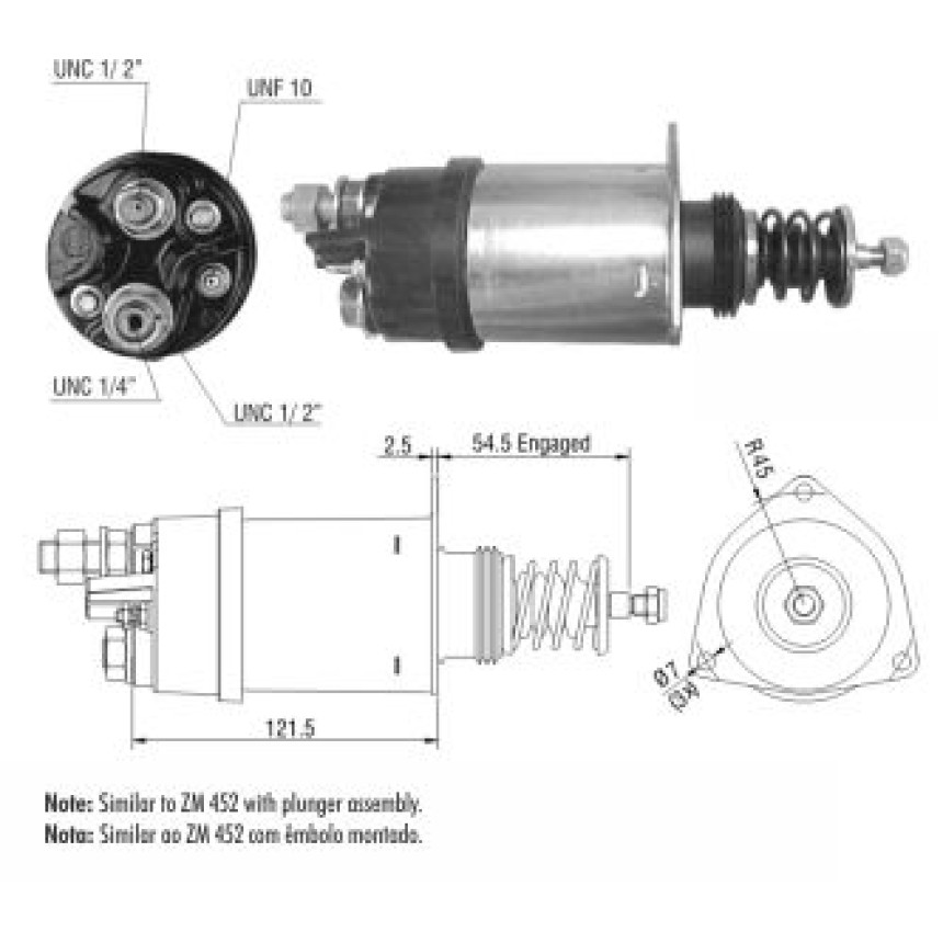 AUTOMATICO COMPATÍVEL DELCO 41MT/37MT 12V - PISTAO FIXO ZM352