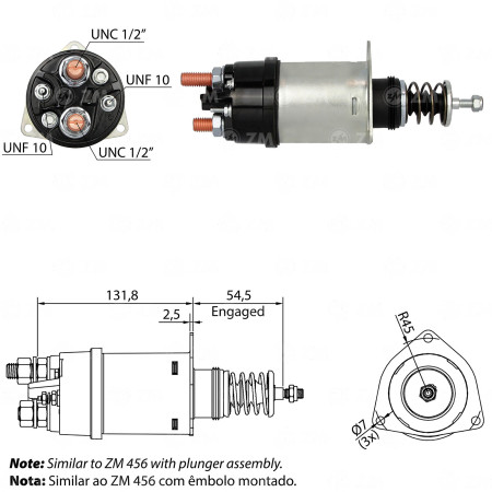 AUTOMATICO COMPATÍVEL DELCO 42MT 12V - PISTAO FIXO *C/RETORNO BZM356