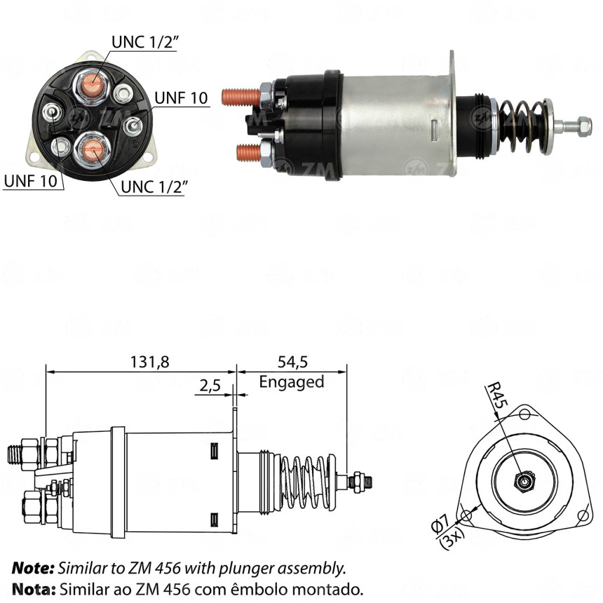 AUTOMATICO COMPATÍVEL DELCO 42MT 12V - PISTAO FIXO *C/RETORNO BZM356