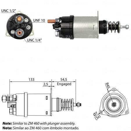 AUTOMATICO COMPATÍVEL DELCO 37MT 24V - PISTAO FIXO ZM360