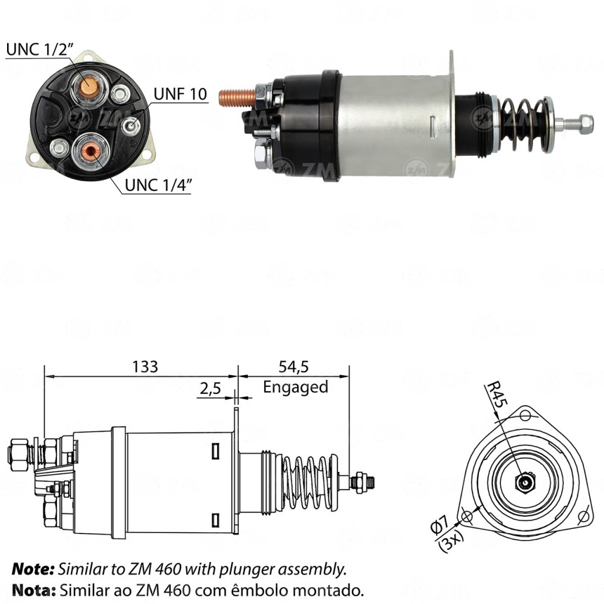 AUTOMATICO COMPATÍVEL DELCO 37MT 24V - PISTAO FIXO ZM360