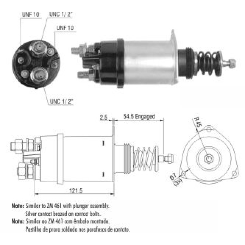 AUTOMATICO COMPATÍVEL DELCO 42MT 24V - PISTAO FIXO ZM361