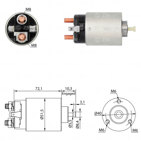 AUTOMATICO COMPATÍVEL MITSUBISHI/DELCO TOWNER - PISTAO SOLTO ZM3698