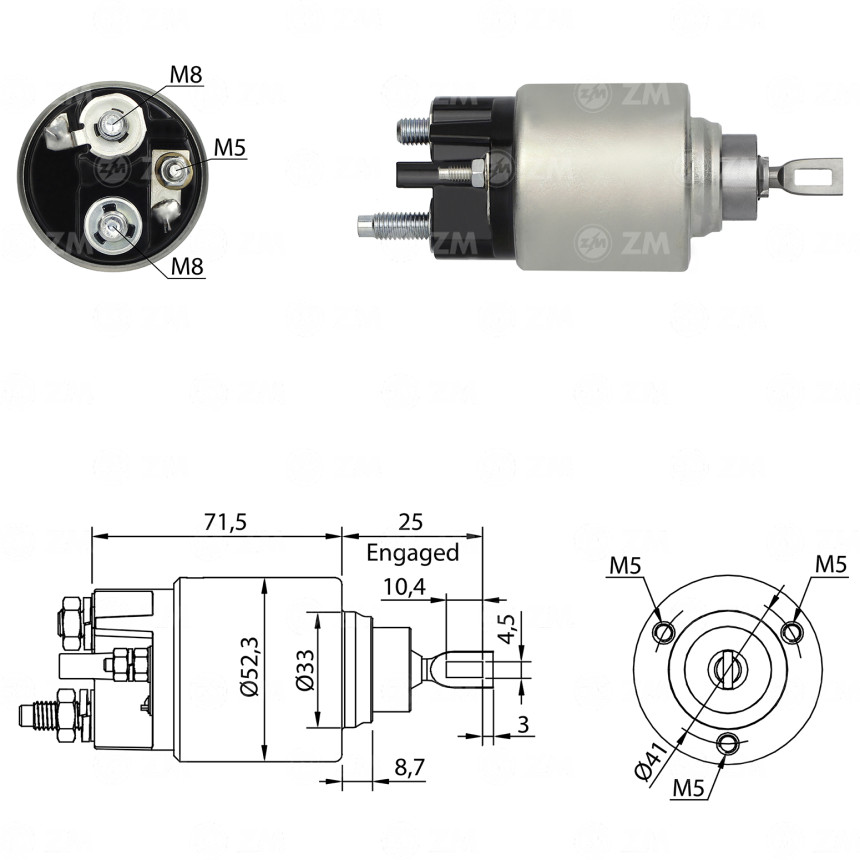 AUTOMATICO COMPATÍVEL BOSCH-MOD 3F CITROEN/PEUGEOT ZM377