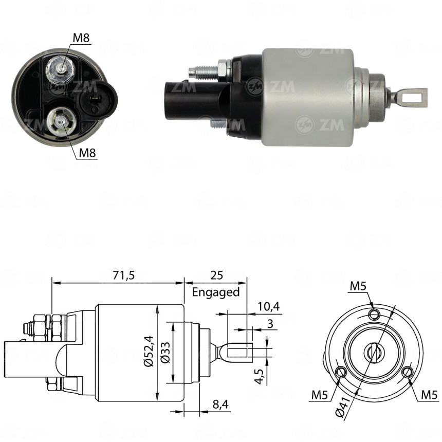 AUTOMATICO COMPATÍVEL BOSCH-MOD 3F AUDI/GOLF/POLO - C/PLUG ZM381