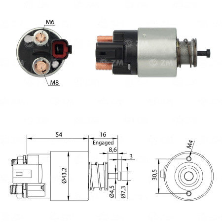 AUTOMATICO COMPATÍVEL MINI VALEO/DELCO KIA/HYUNDAI ZM391