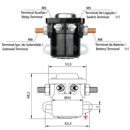 AUTOMATICO AUXILIAR COMPATÍVEL UNIVERSAL 12V ZM401