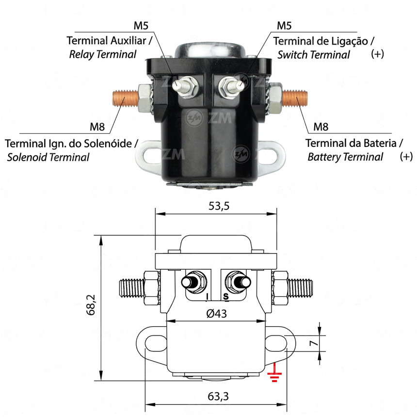 AUTOMATICO AUXILIAR COMPATÍVEL UNIVERSAL 12V ZM401