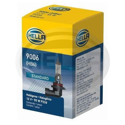 LÂMPADA HB4 12V 55W 9006 HELLA HE9006