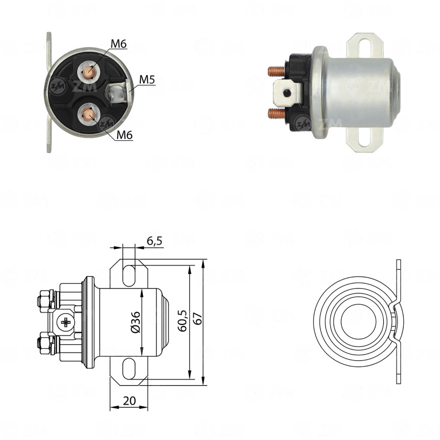 AUTOMATICO AUXILIAR COMPATÍVEL DELCO 38MT 12V - S/CABOS ZM407