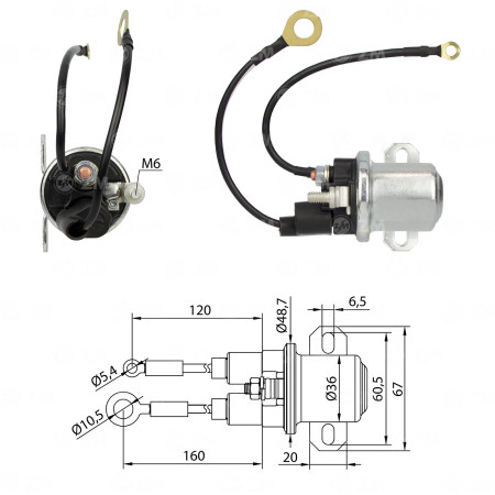 AUTOMATICO AUXILIAR COMPATÍVEL DELCO 29MT 24V - C/CABOS ZM409