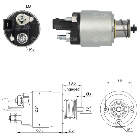 AUTOMATICO COMPATÍVEL VALEO GOL G5/FOX C/PLUG - C/RESSALTO C/PISTAO ZM4492