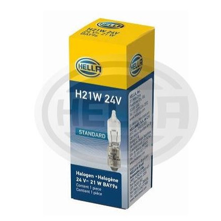 LÂMPADA H21 24V 24W BAY9S PISCA VOLVO HELLA HEH2124V