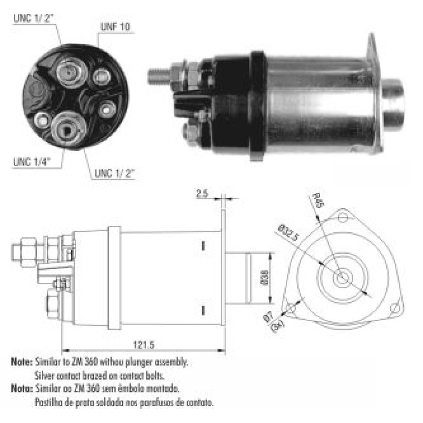 AUTOMATICO COMPATÍVEL DELCO 37MT 24V - S/PISTAO ZM460