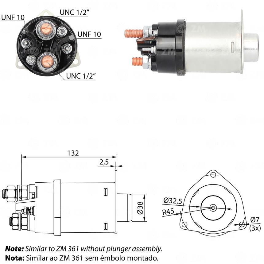 AUTOMATICO COMPATÍVEL DELCO 42MT 24V - S/PISTAO ZM461