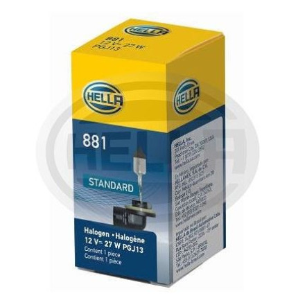LÂMPADA H27/2 12V 27W - BASE L FAROL MILHA 881 HELLA HE881