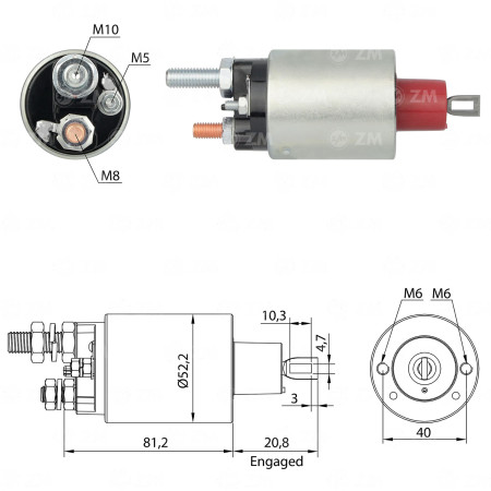 AUTOMATICO COMPATÍVEL PRESTOLITE M100R/M93R 12V CUMMINS ZM5485