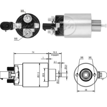 AUTOMATICO COMPATÍVEL MITSUBISHI CRYSLER/JEEP - C/PLUG ZM5695