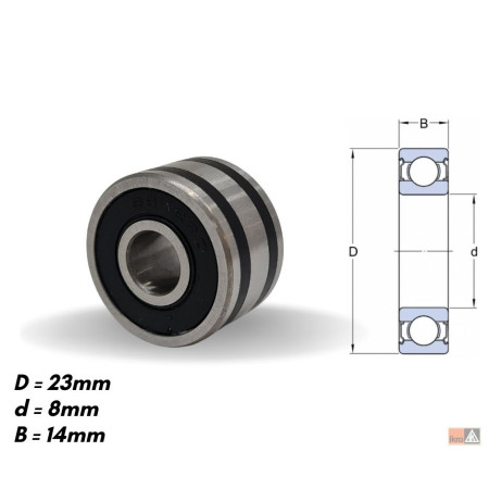 ROLAMENTO COMPATÍVEL B823D 8X23X14 ALT MITSUBISHI IKB823D