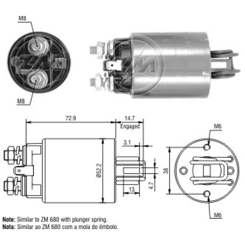 AUTOMATICO COMPATÍVEL HITACHI NISSAN/MF ZM581
