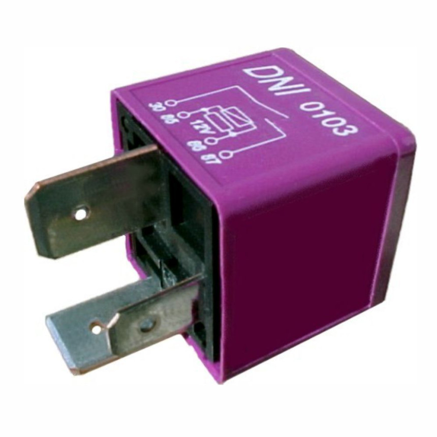 RELE AUXILIAR COMPATÍVEL P/INJECAO 12V 4T ROXO - BOMBA COMB.VECTRA DNI0103