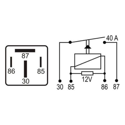 RELE AUXILIAR COMPATÍVEL P/INJECAO 12V 4T ROXO - BOMBA COMB.VECTRA DNI0103